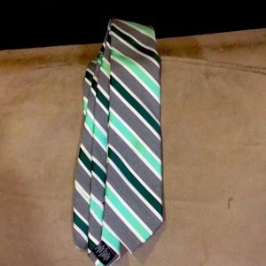 JF J.Ferrar tie dark green, light green and grey